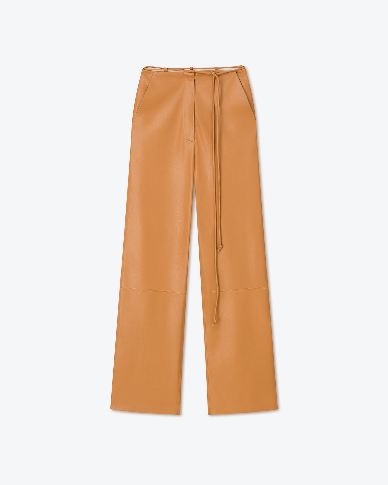 MAERLE - OKOBOR™ alt-leather pants - Tan - 1