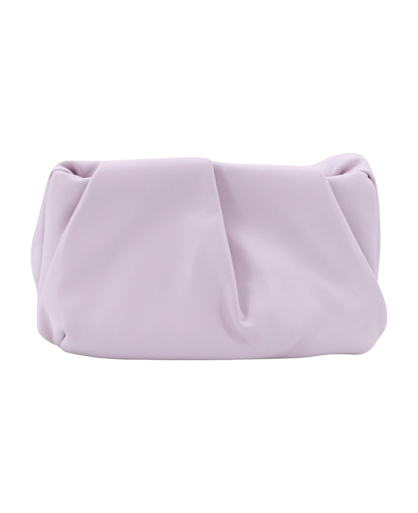 Leather Clutch With Frontal Rose - 3