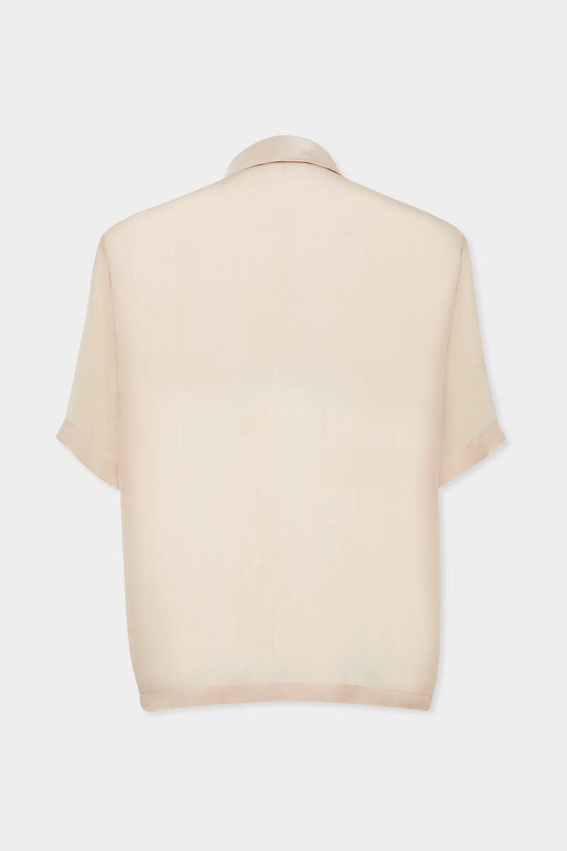 CHIFFON SHORT SLEEVE SHIRT - 2