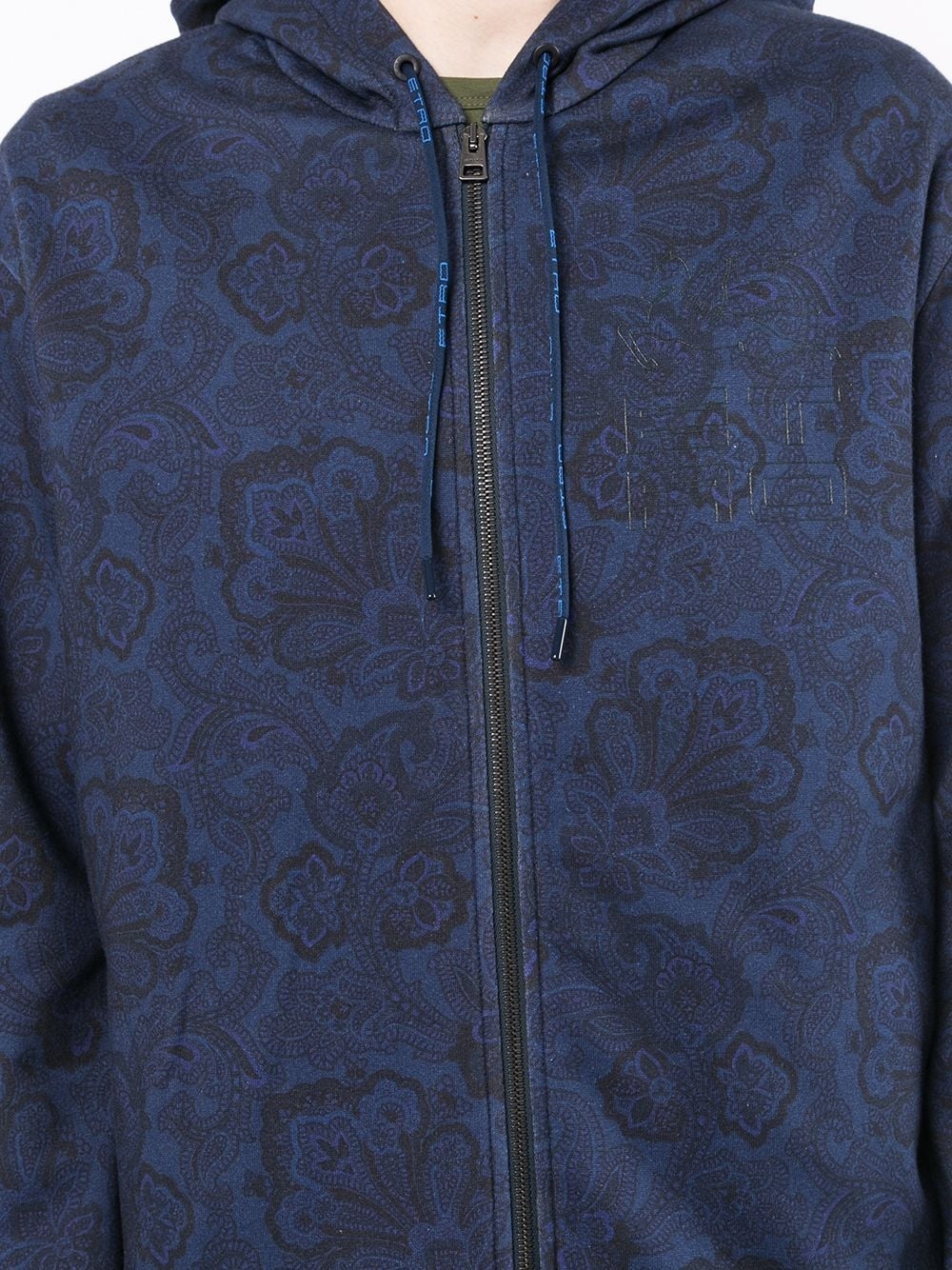 paisley-print zip-front hoodie - 5