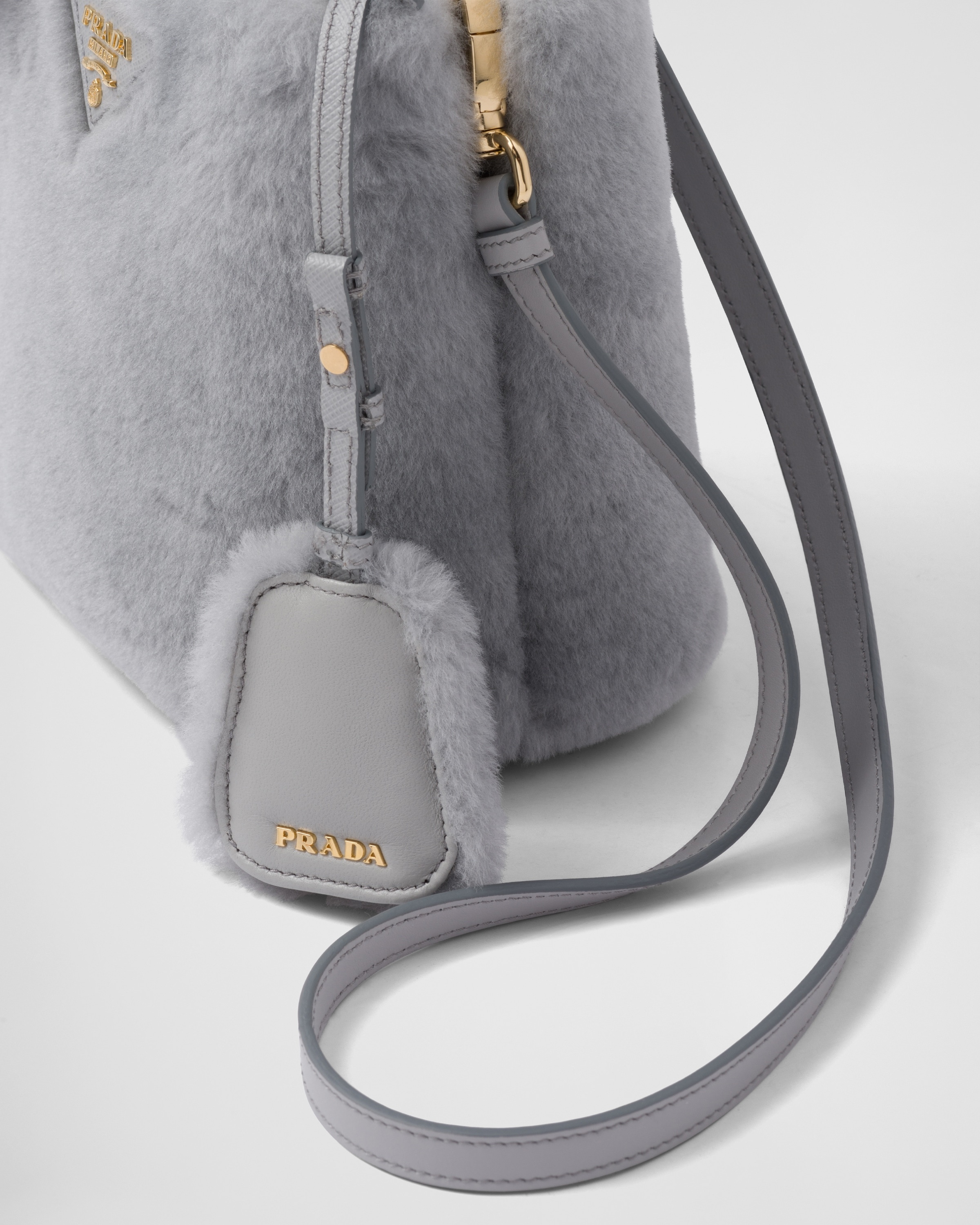 Prada Panier shearling mini-bag - 7