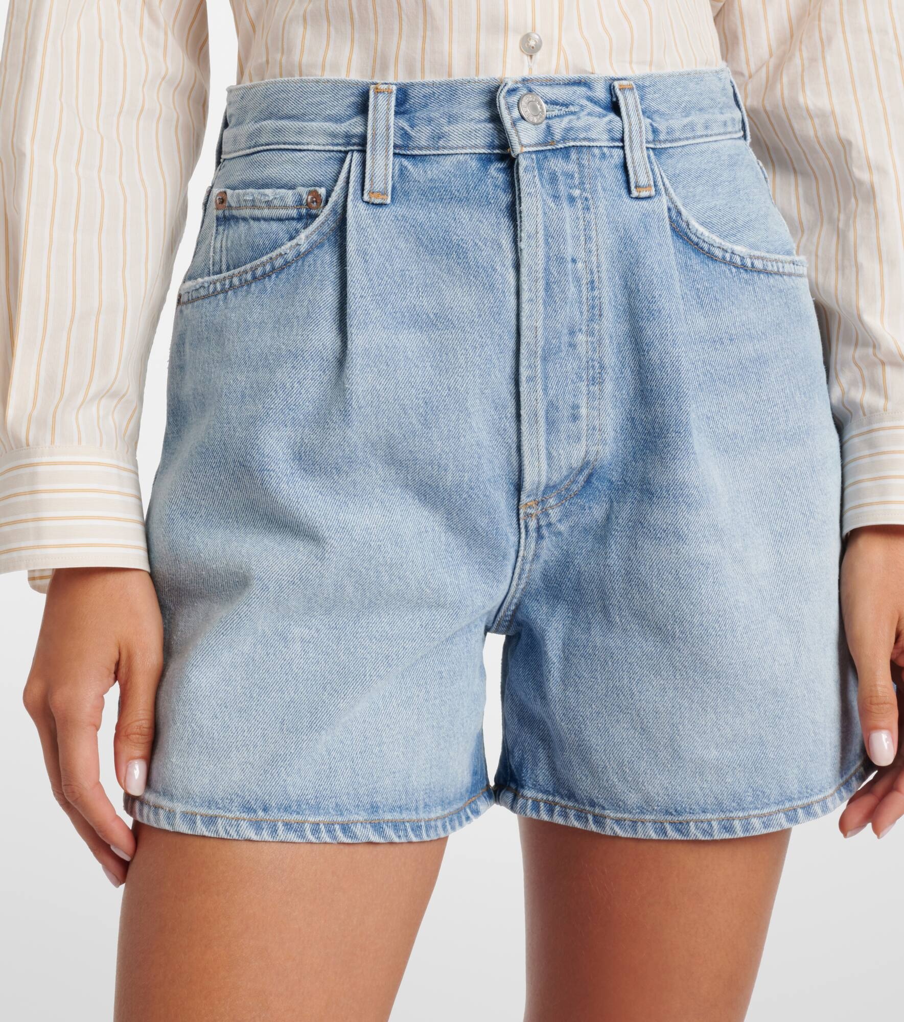 Rhoda high-rise denim shorts - 4