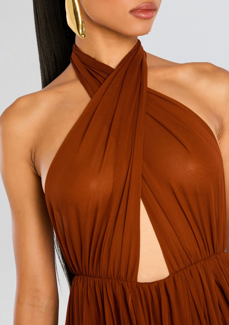 RETROFÊTE INA SILK CHIFFON DRESS outlook