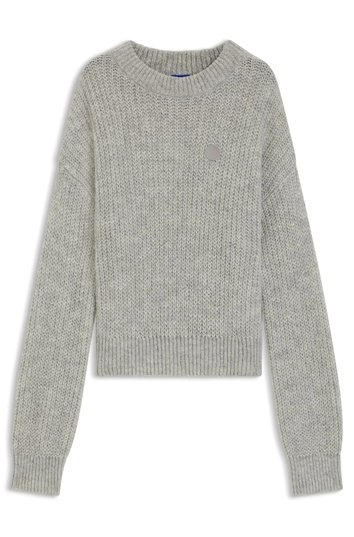 KNITTED SWEATER WITH HAPPY HUGO BADGE - 1