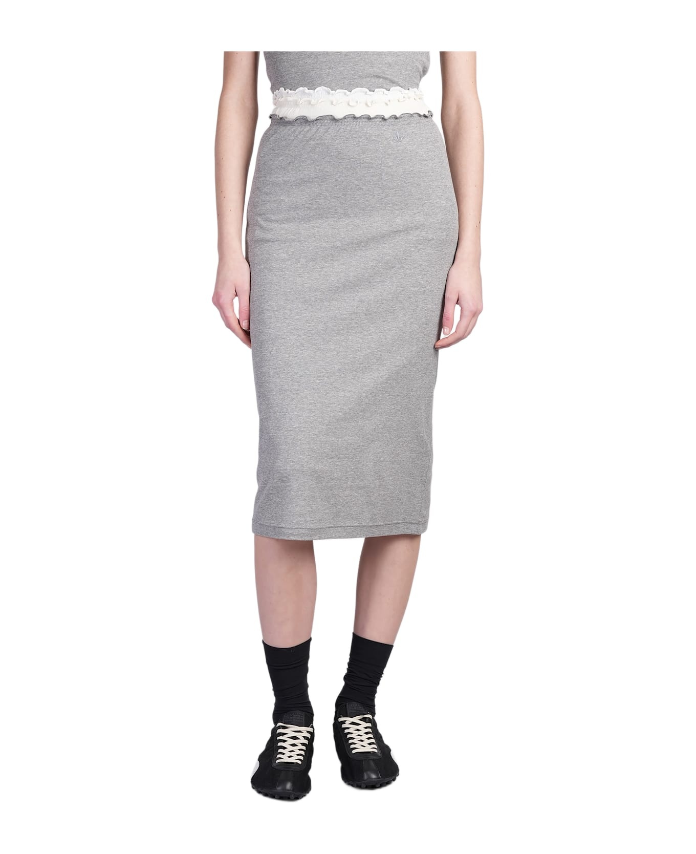 スカート JIL SANDER Women Mid Skirts J40FV0105JTN357971 GREY Jil Sander Skirt In Grey Cotton | italist | REVERSIBLE