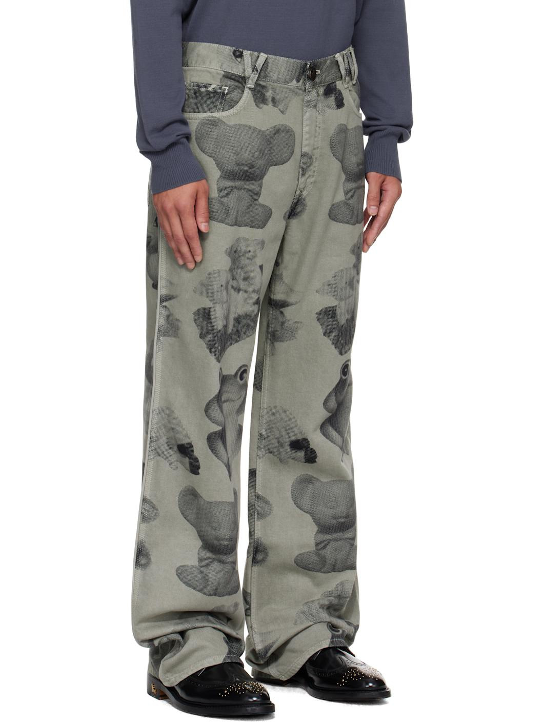 Green Dyed Figurine Raymond Jeans - 2