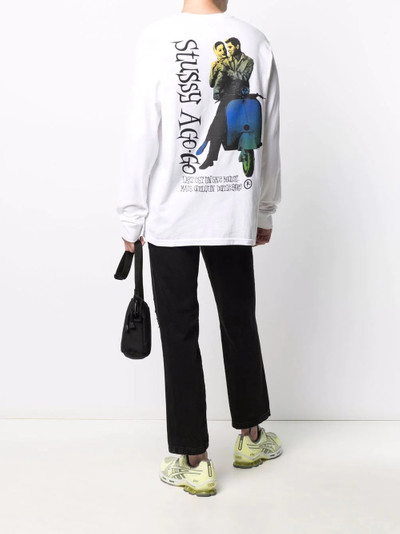 Stüssy A Go-Go print long-sleeve T-shirt outlook