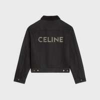 CELINE TRUCKER JACKET IN PURE BLACK WASH DENIM | celine