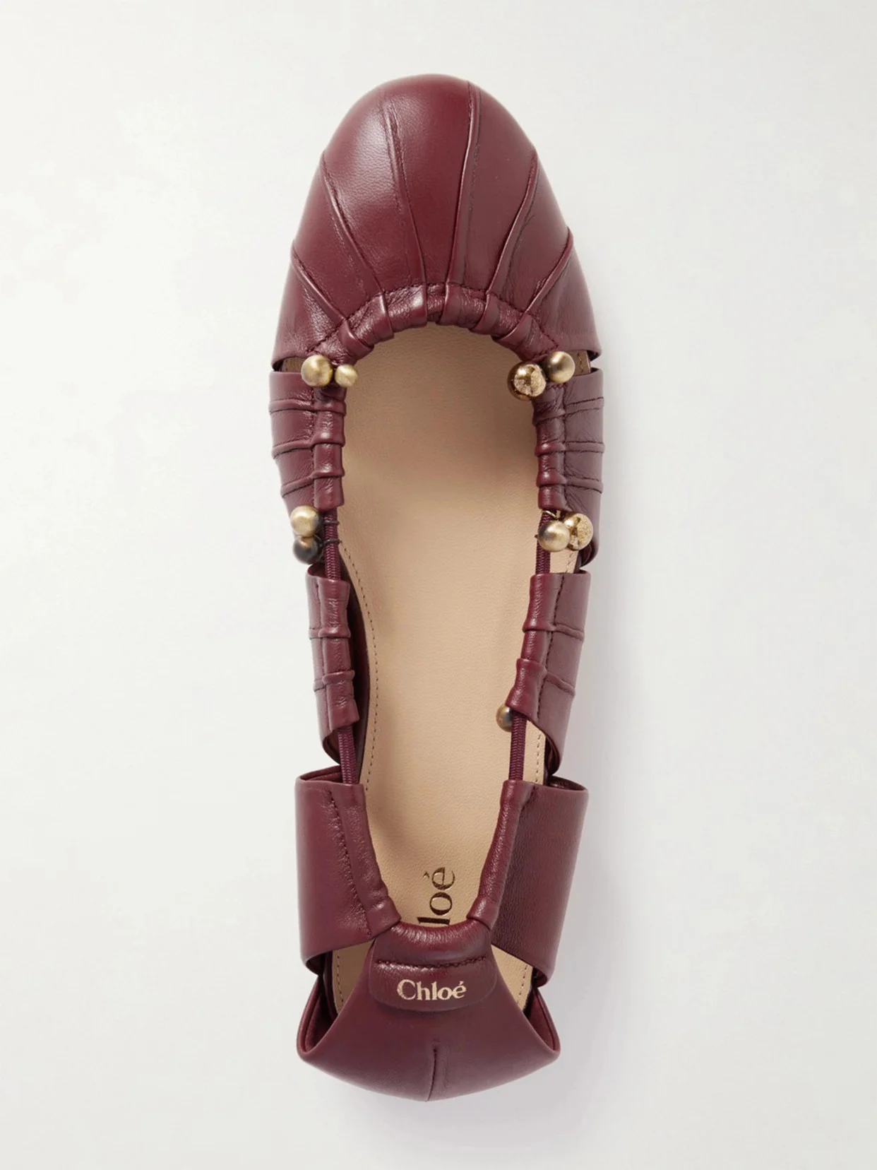 Luna Cutout Leather Ballet Flats - 1