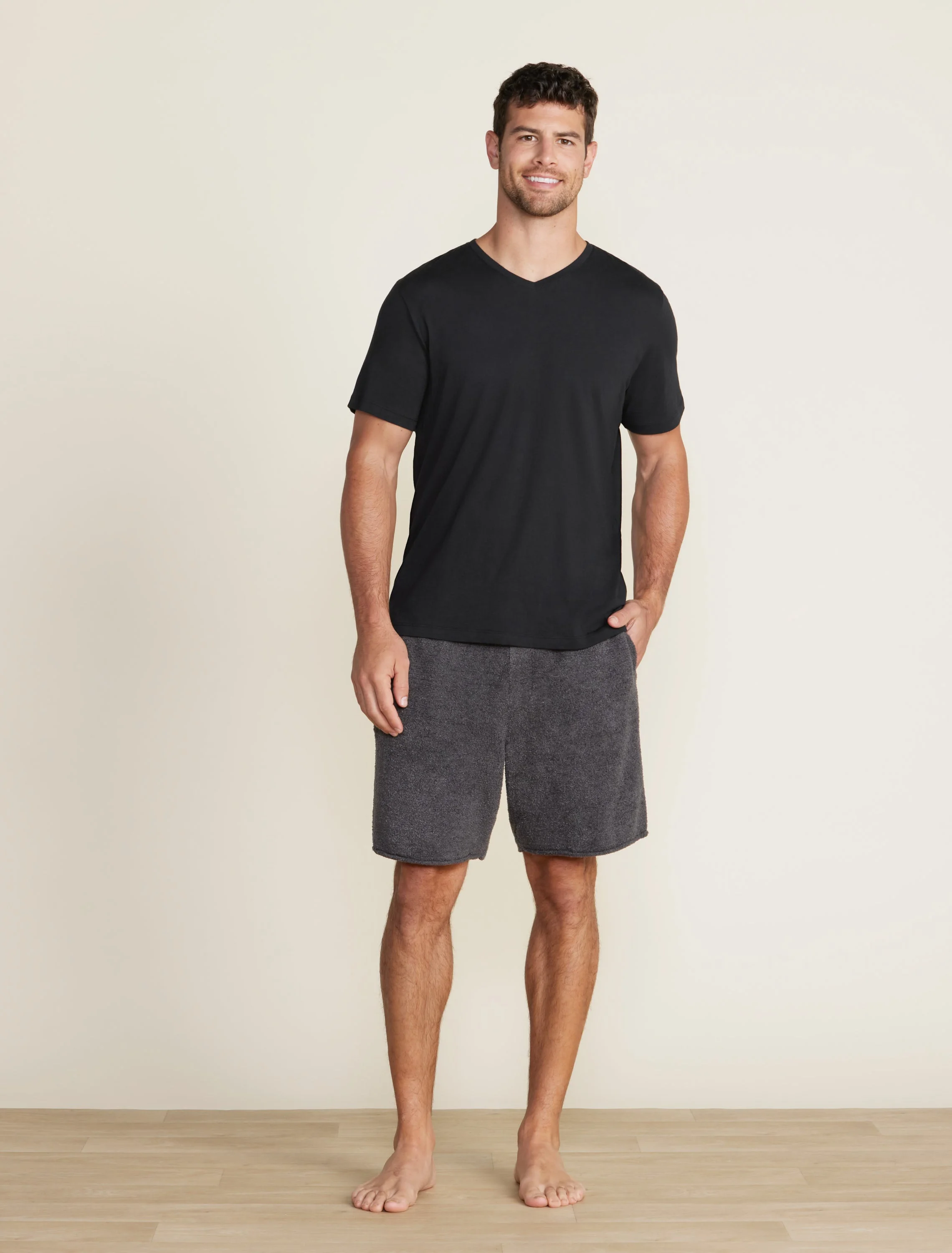 Malibu Collection® Cotton Modal V-Neck Basic Tee - 1