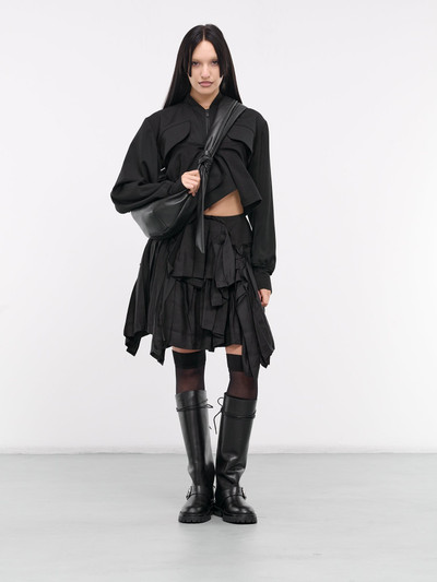 Yohji Yamamoto Layered Crop Bomber Jacket outlook