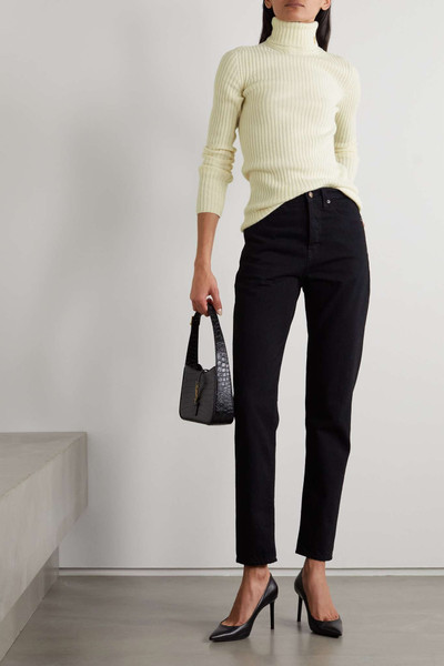 SAINT LAURENT Ribbed wool and cashmere-blend turtleneck sweater outlook