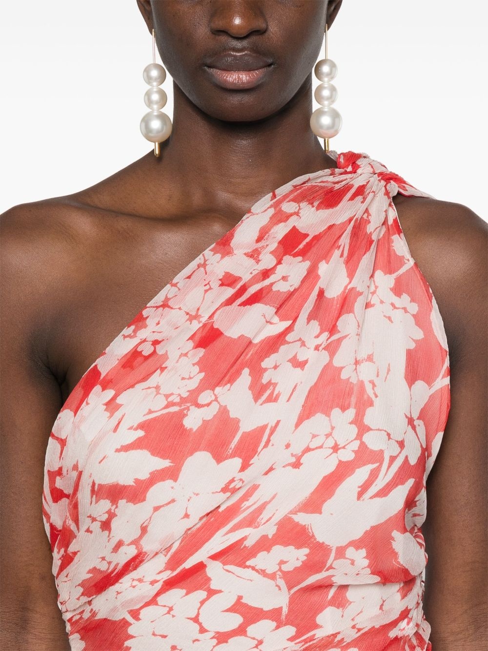 one-shoulder midi dress - 5