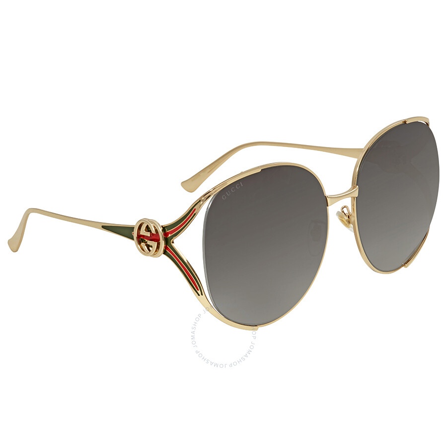 Gucci Grey Gradient Square Ladies Sunglasses GG0225S 001 63 - 3