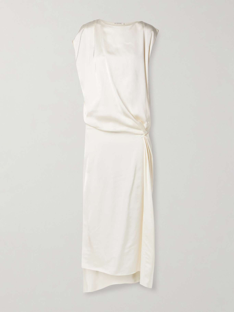 Esmee draped satin gown Off-white 1