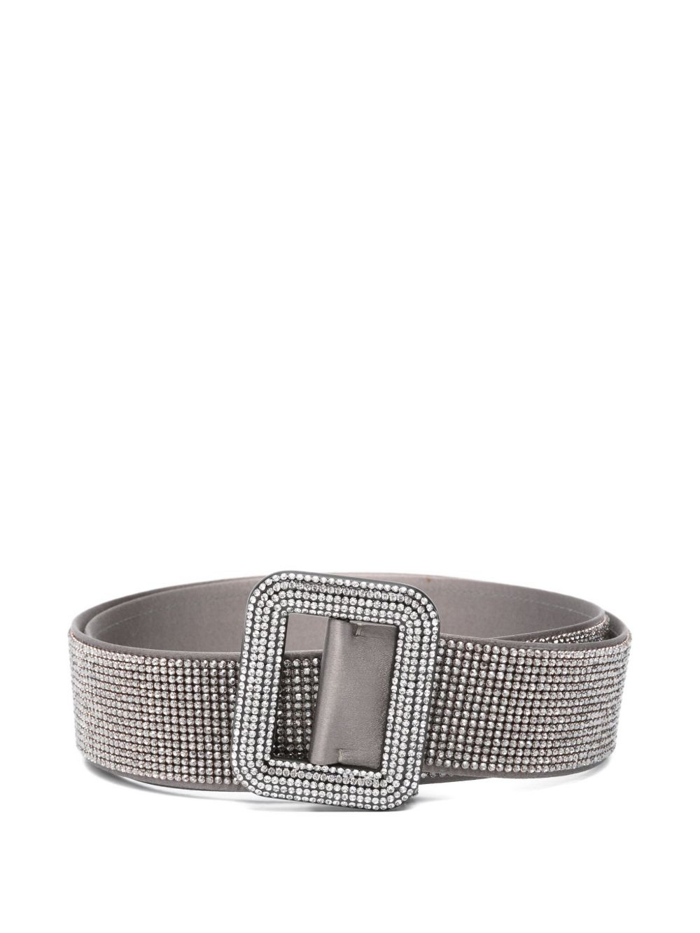 crystal-embellished buckle belt - 1