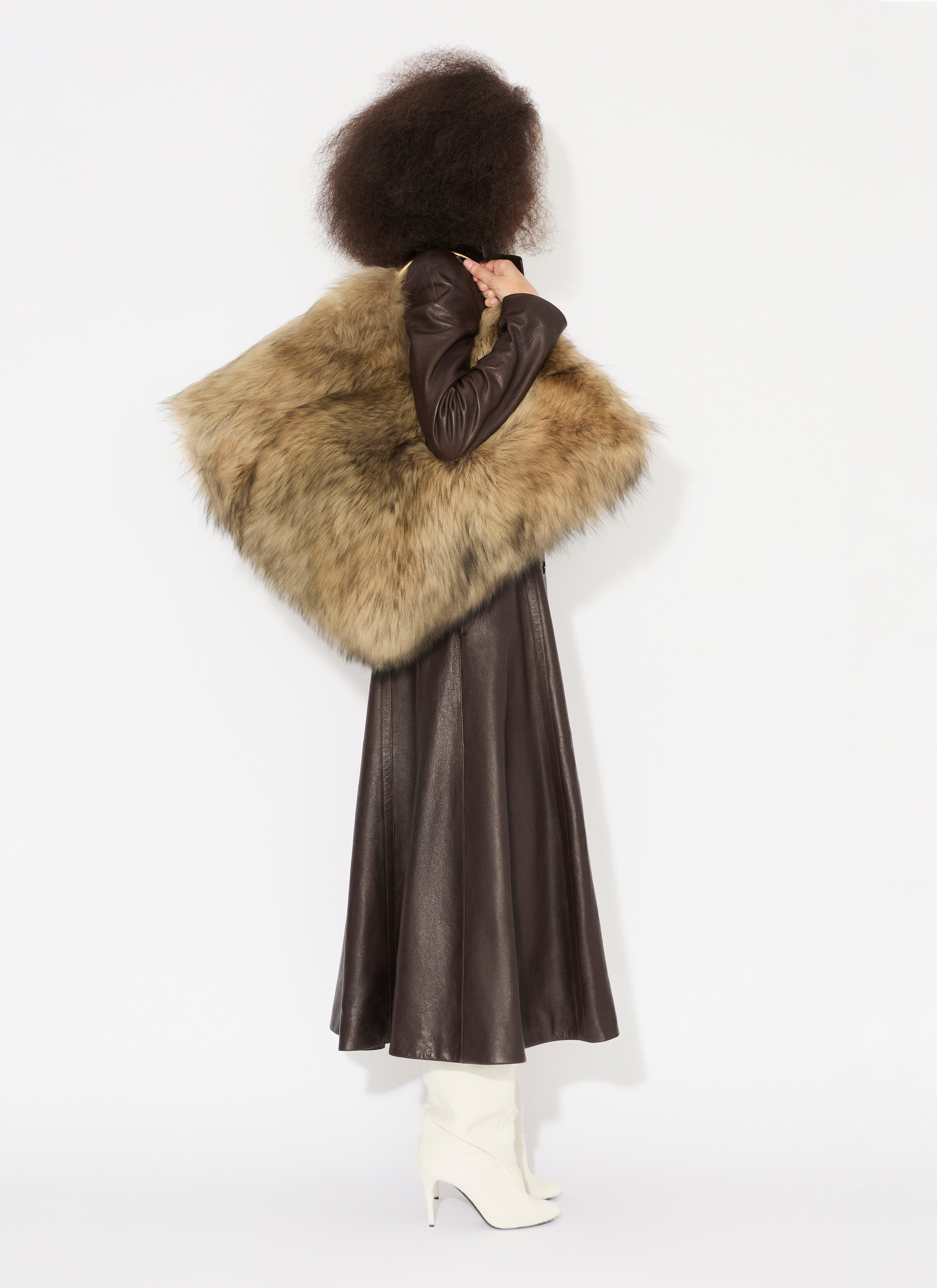 LONG FADED NAPPA COAT - 4