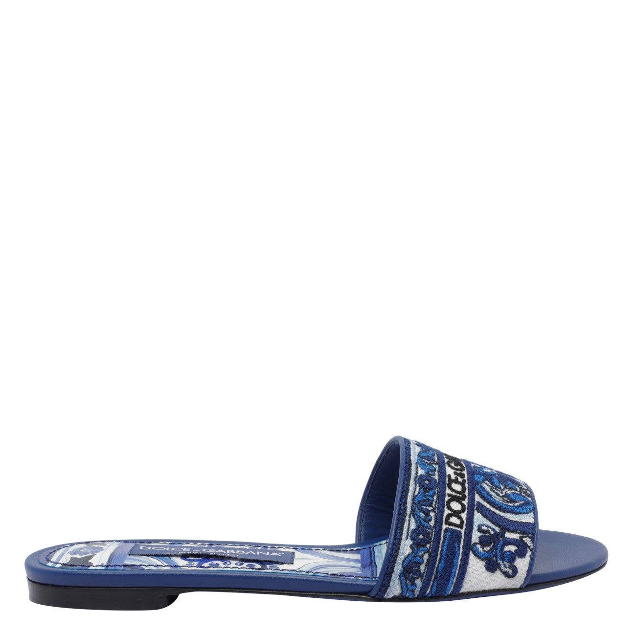 Dolce&Gabbana Women Embroidered Logo Slides - 1