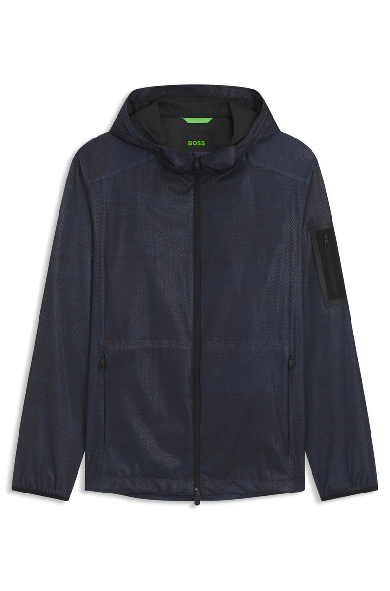 HOODED PARKA JACKET WITH ALL-OVER PRINT 1