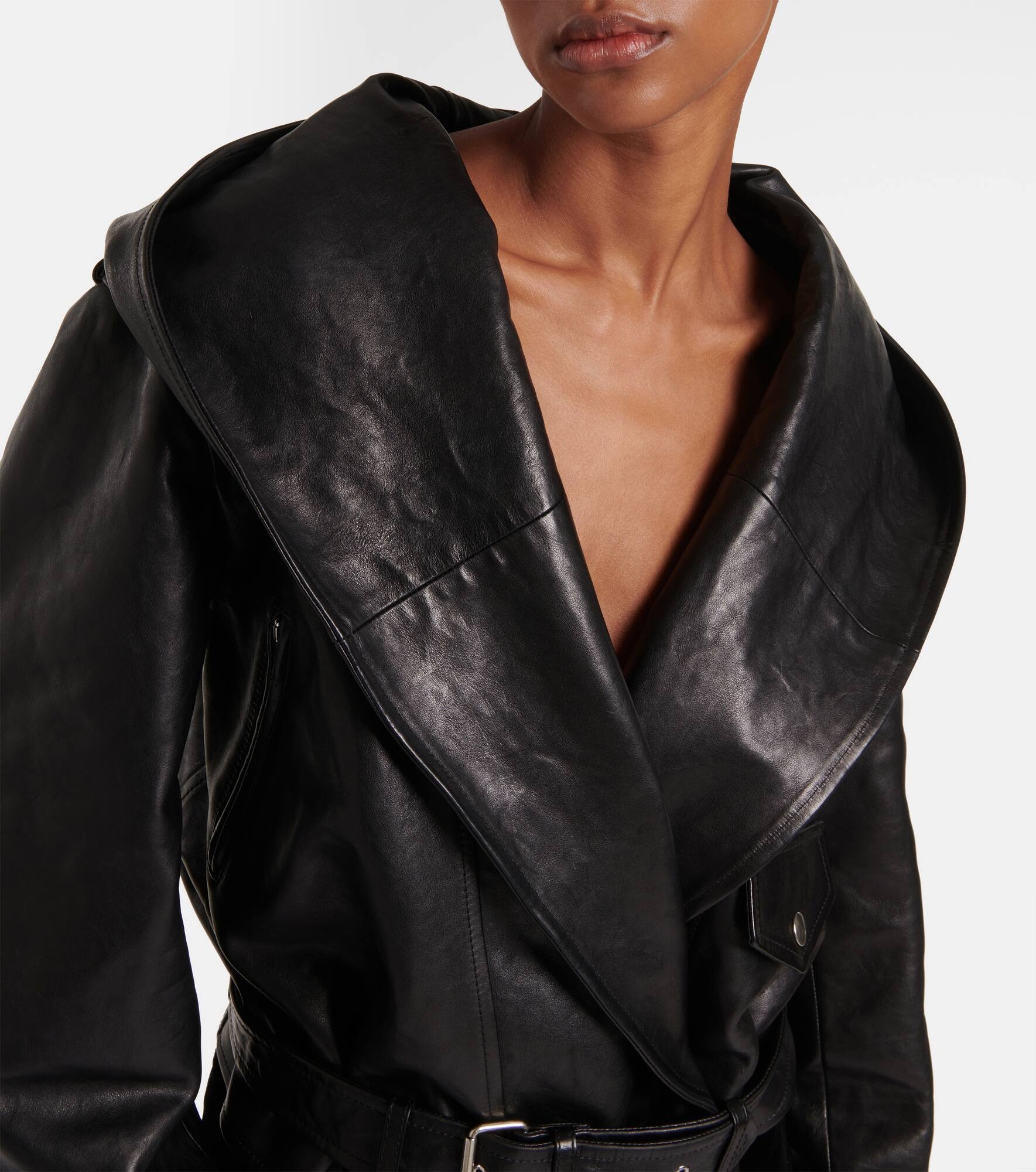 Biker leather jacket - 4