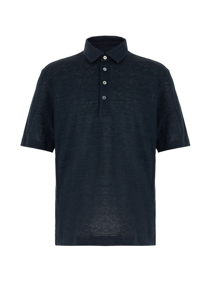 short-sleeved buttoned polo shirt 1
