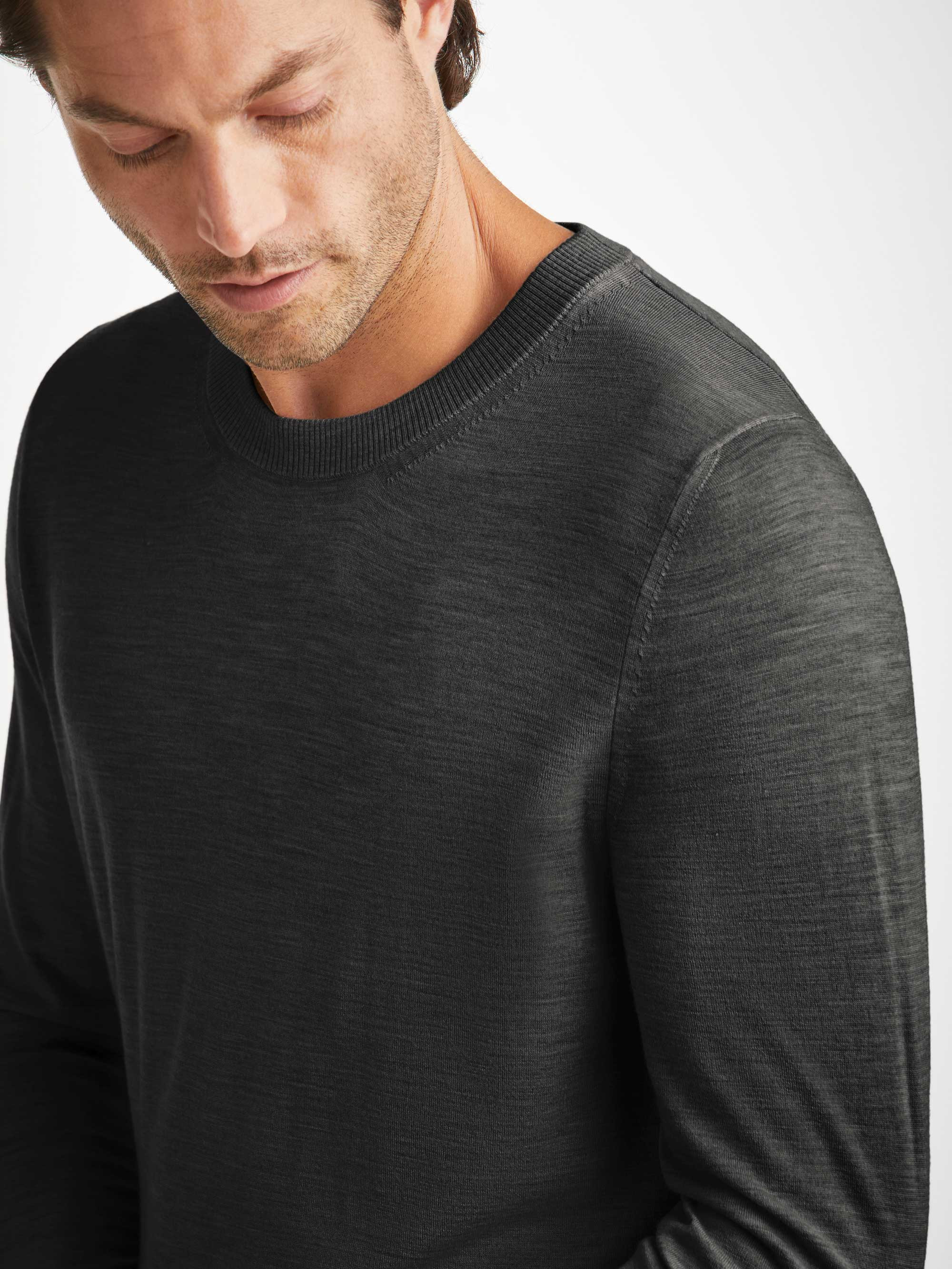 Men's Sweater Orson Merino Wool Charcoal - 5