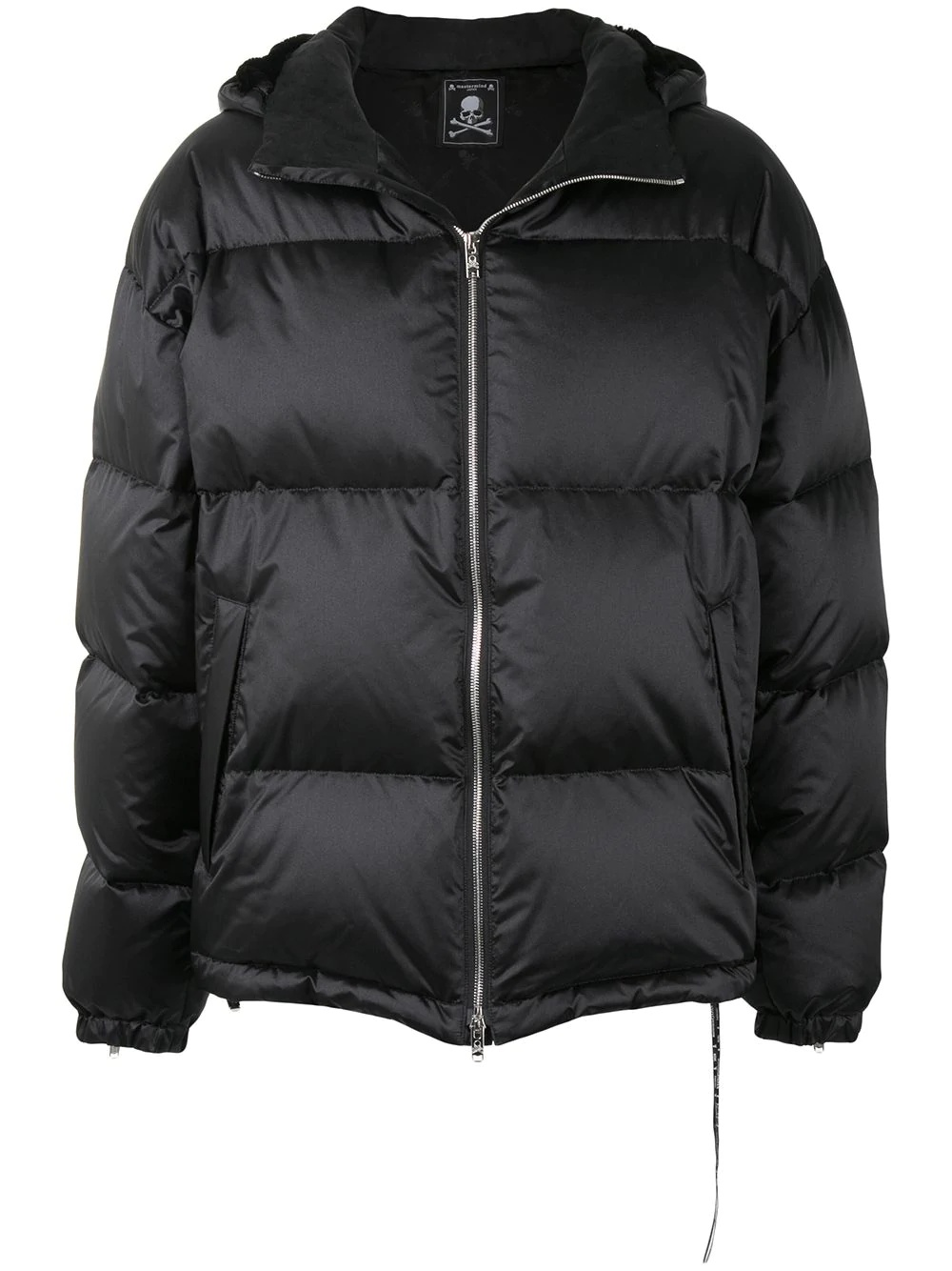 logo-print puffer jacket - 1