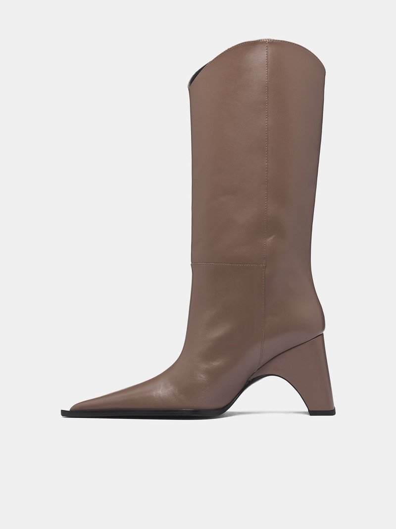 COPERNI Brown Leather Bridge Cowboy Boots outlook