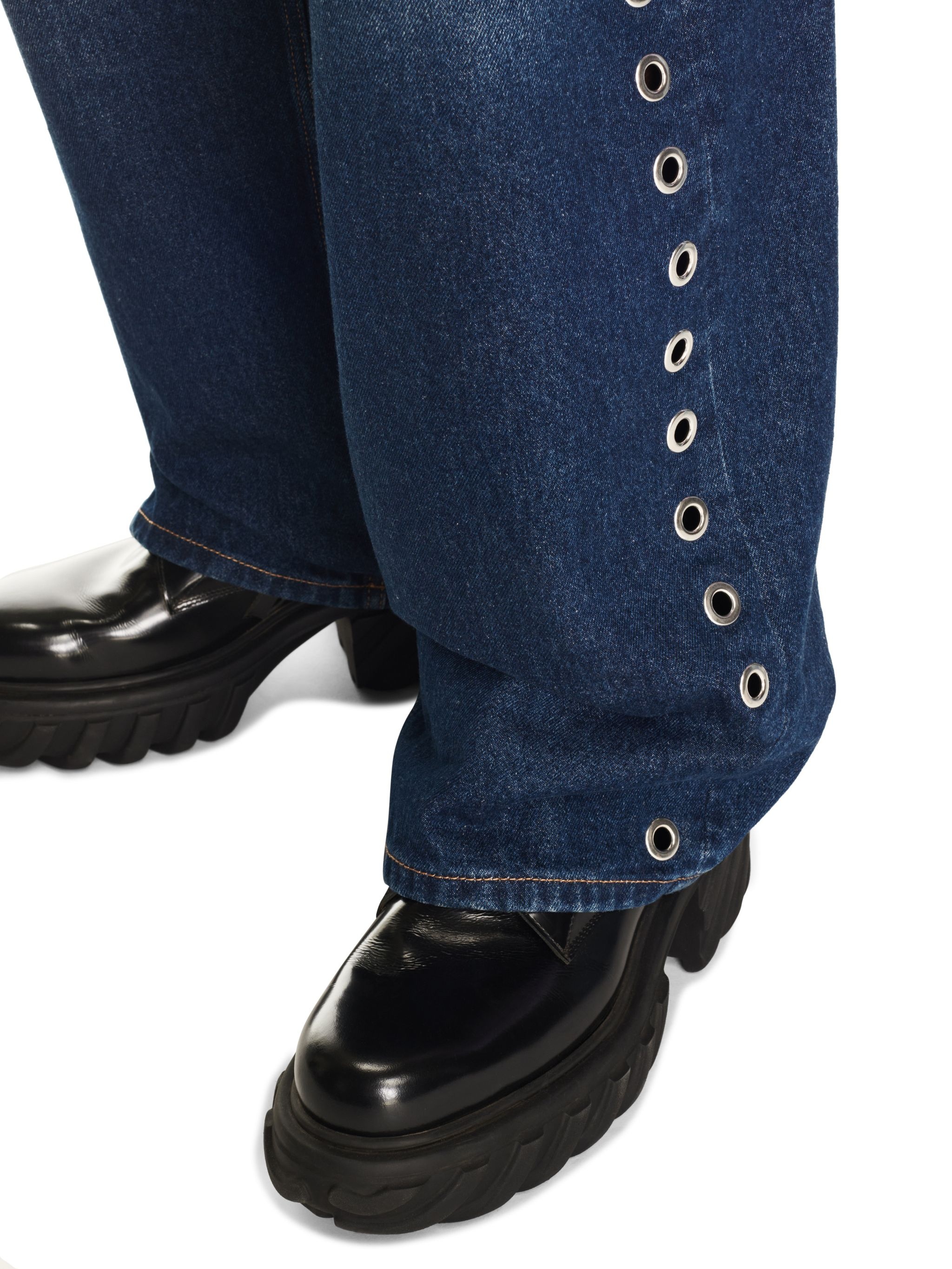 Eyelet Loose Jeans - 5