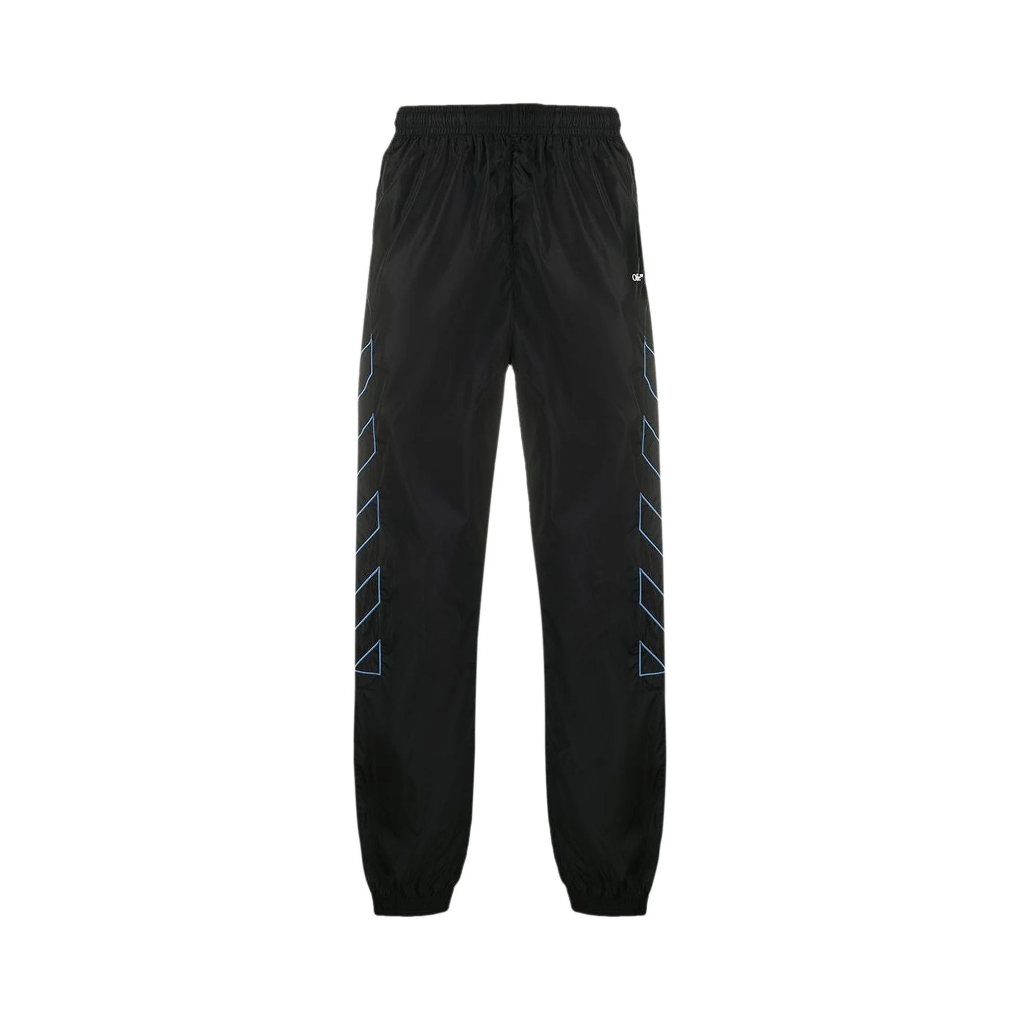 Off-White Diag Nylon Trackpant 'Black/Light Blue' - 1