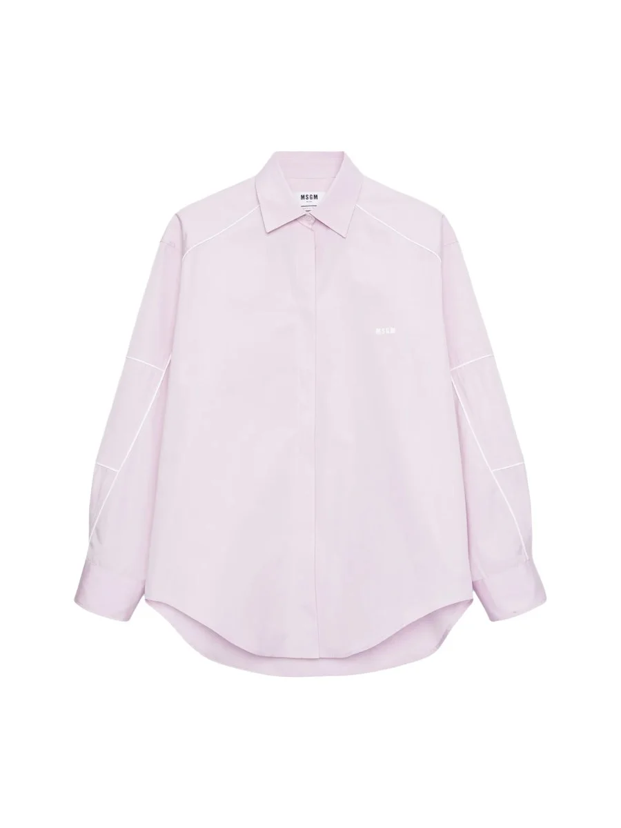 COTTON SHIRT WITH EMBROIDERED LOGO - 1