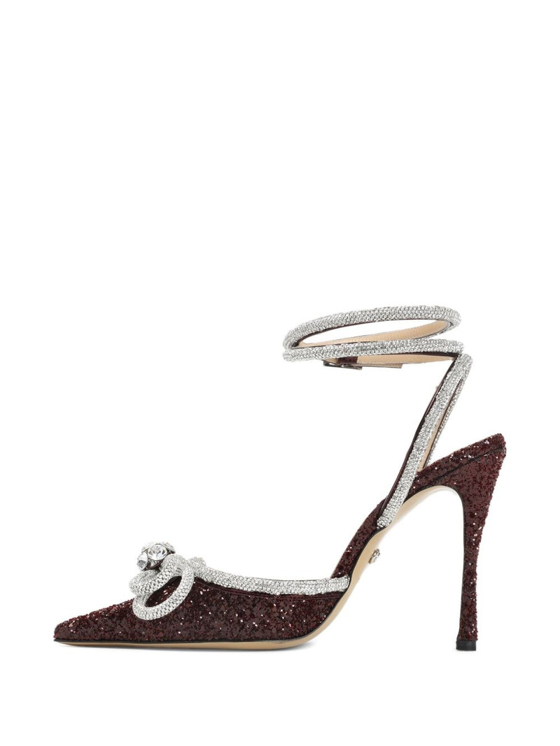 MACH & MACH 110mm Double Bow crystal-embellished pumps outlook