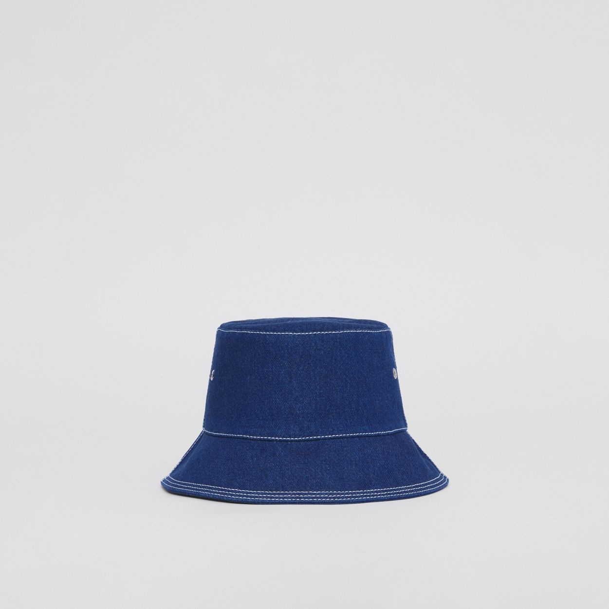 Logo Graphic Topstitched Denim Bucket - 5