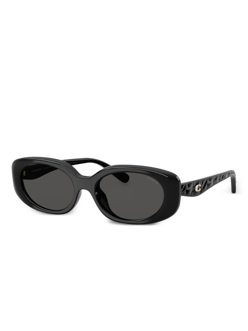 COACH oval-frame logo sunglasses outlook