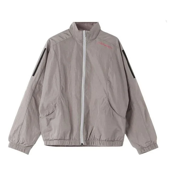 (WMNS) adidas Side Stripe Casual Sports Jacket Gray HF0000 - 1