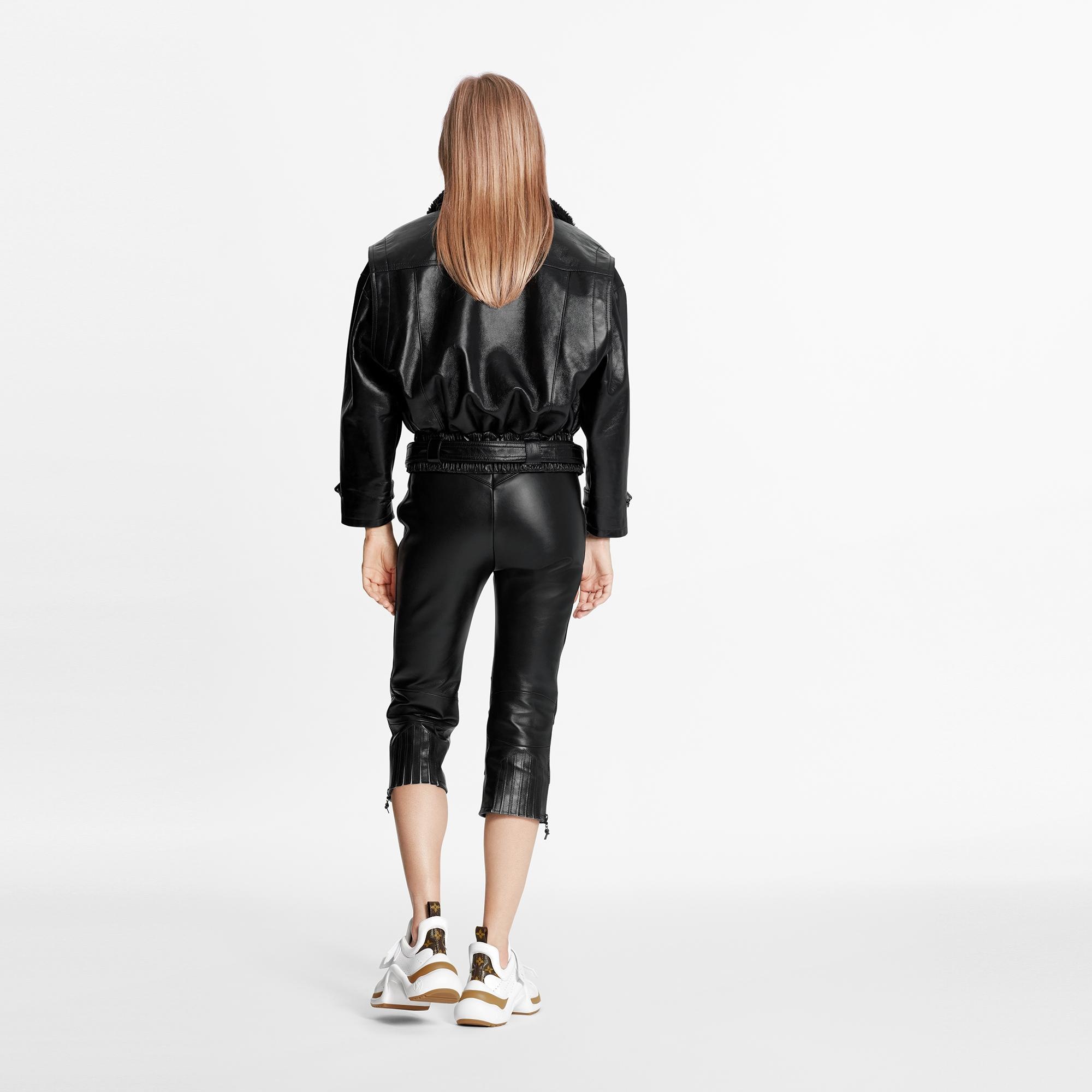 Leather Biker Capri Pants  - 4