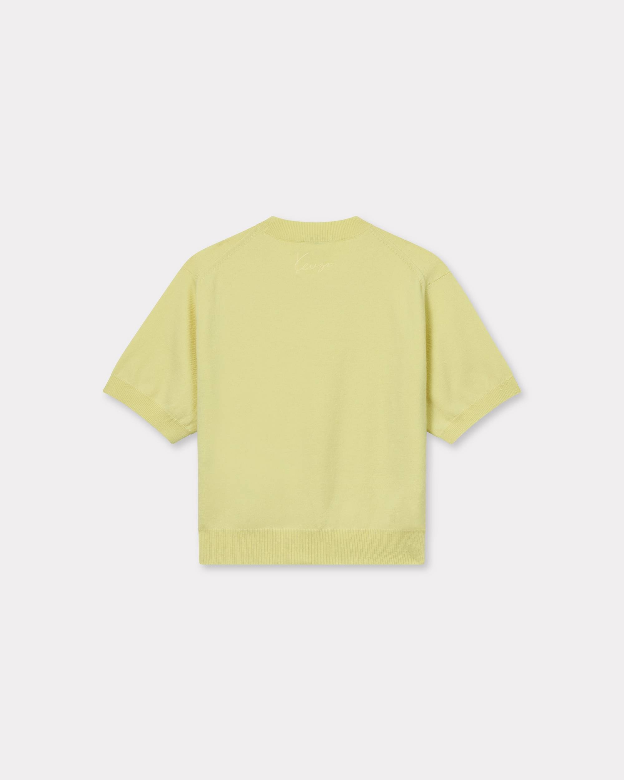 KENZO Peonies' embroidered top in light wool - 2