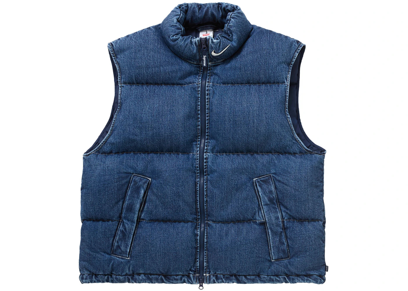 Supreme Nike Denim Puffer Vest Indigo - 3