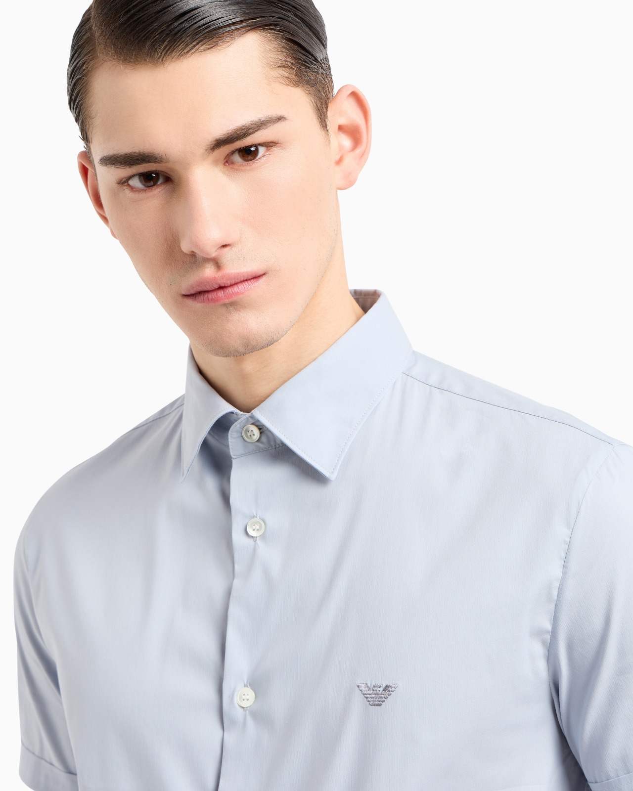 Short-sleeved, stretch nylon-blend shirt - 5
