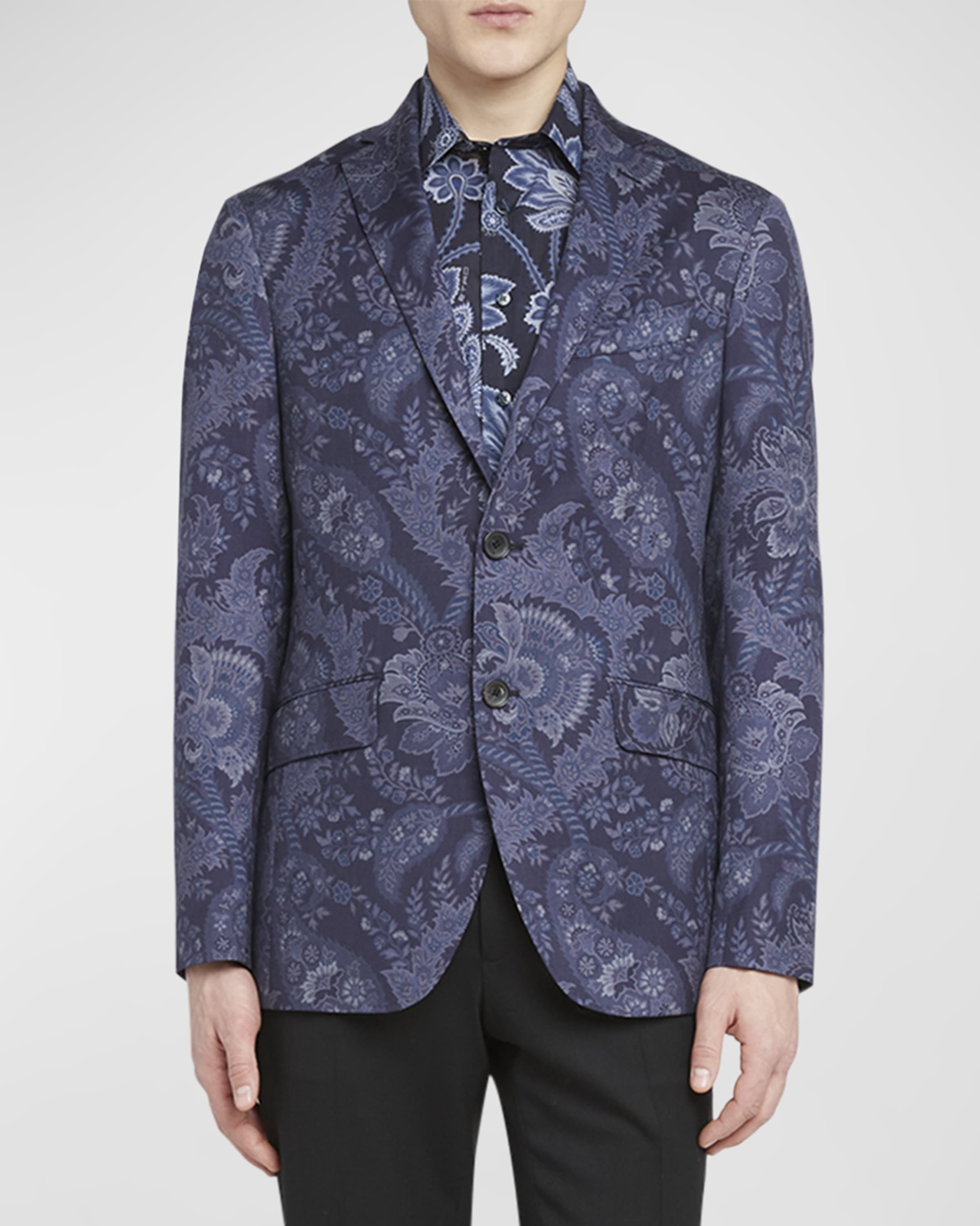 Men's Lightweight Paisley-Print Jacket - 2