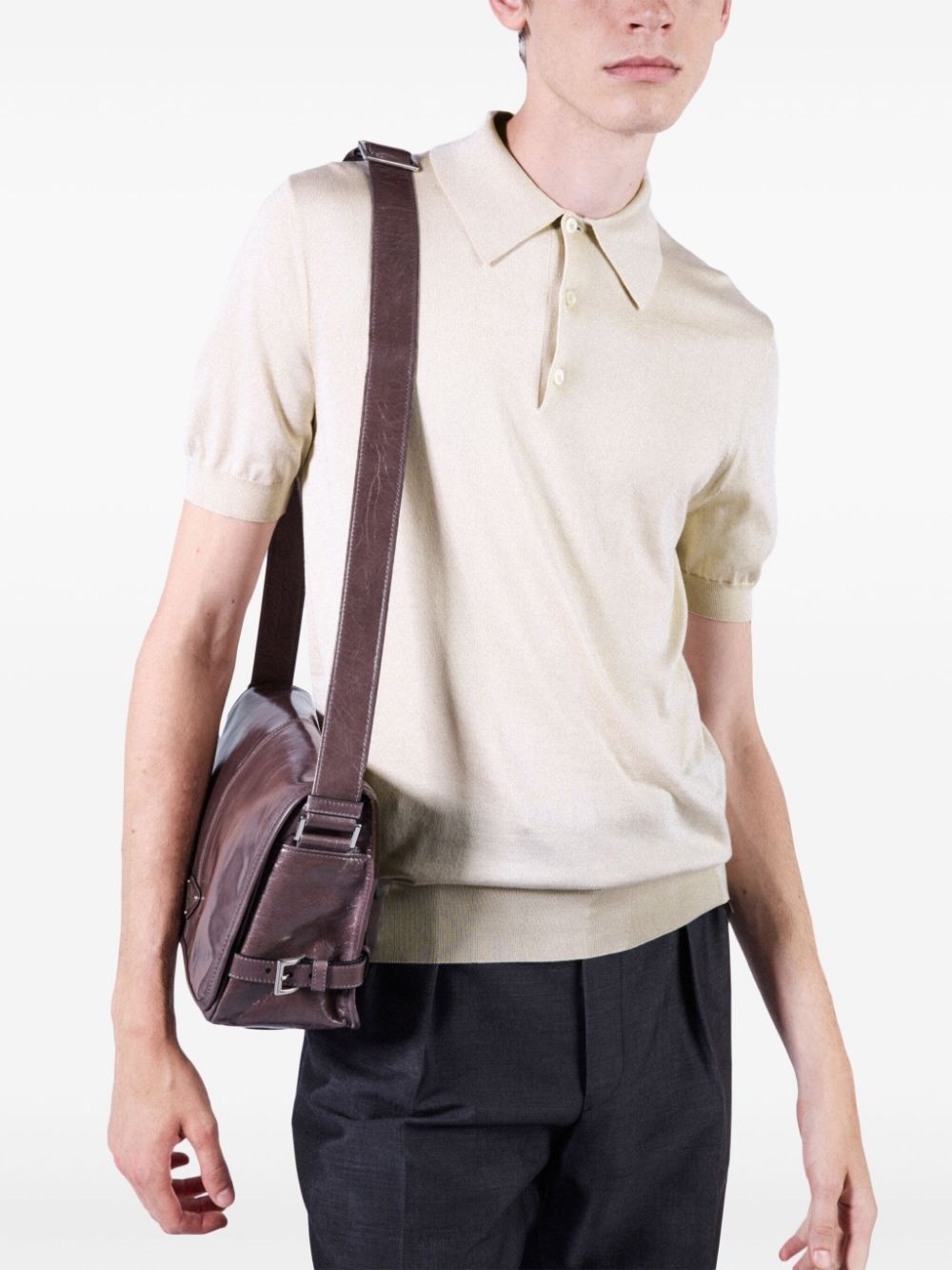 silk polo shirt - 4