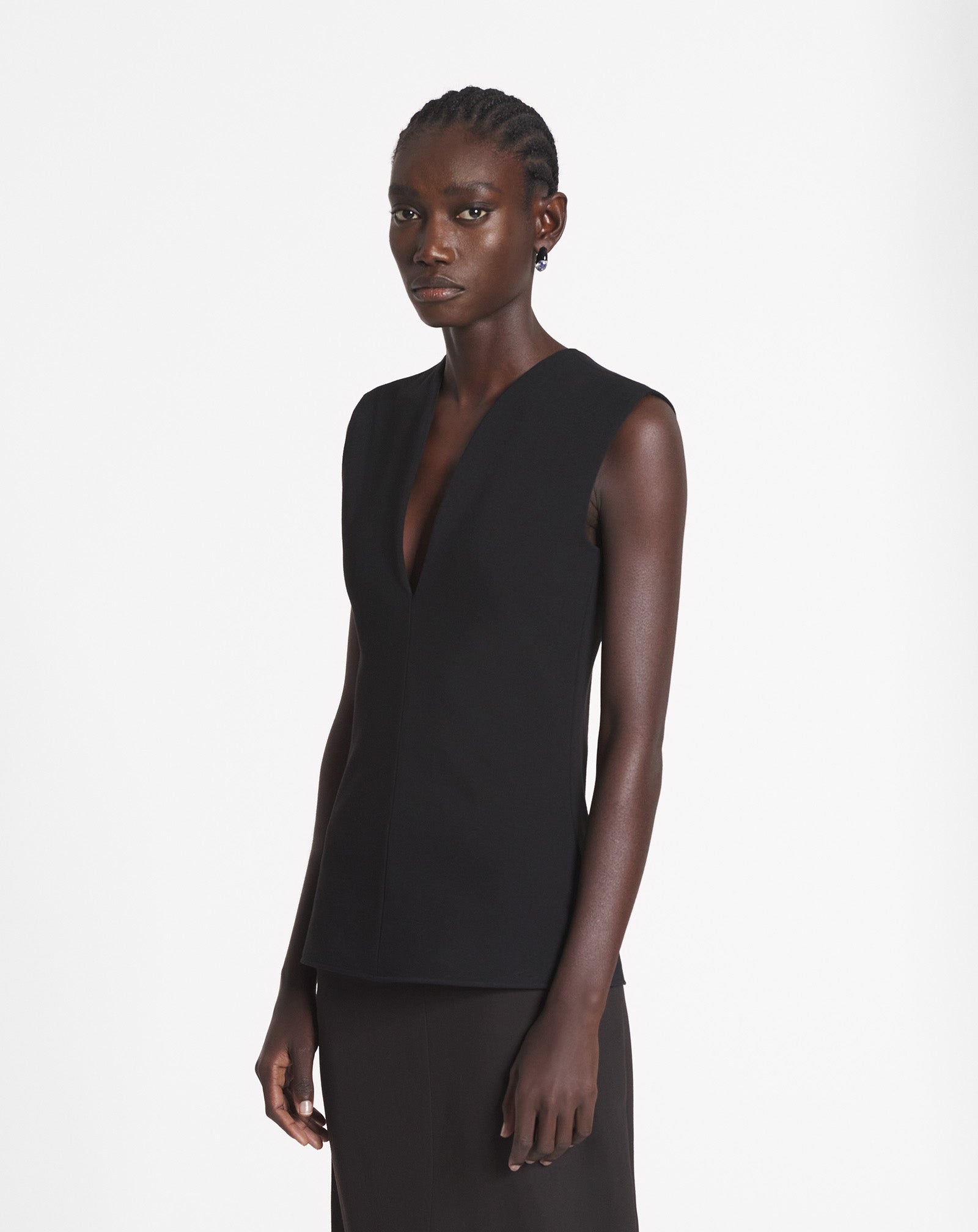 JERSEY TOP WITH A PLUNGING NECKLINE - 3