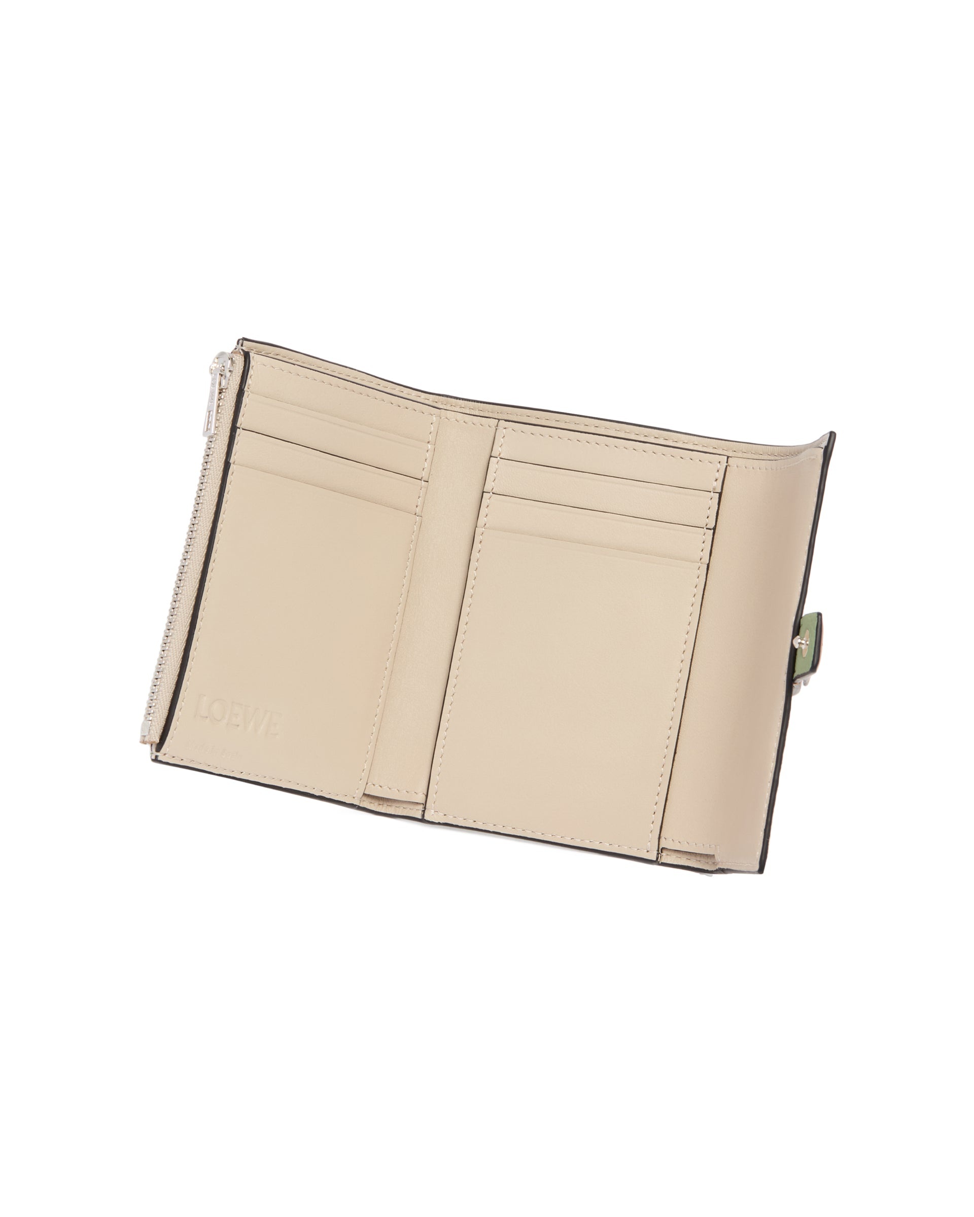 Green Leather Vertical Wallet - 3