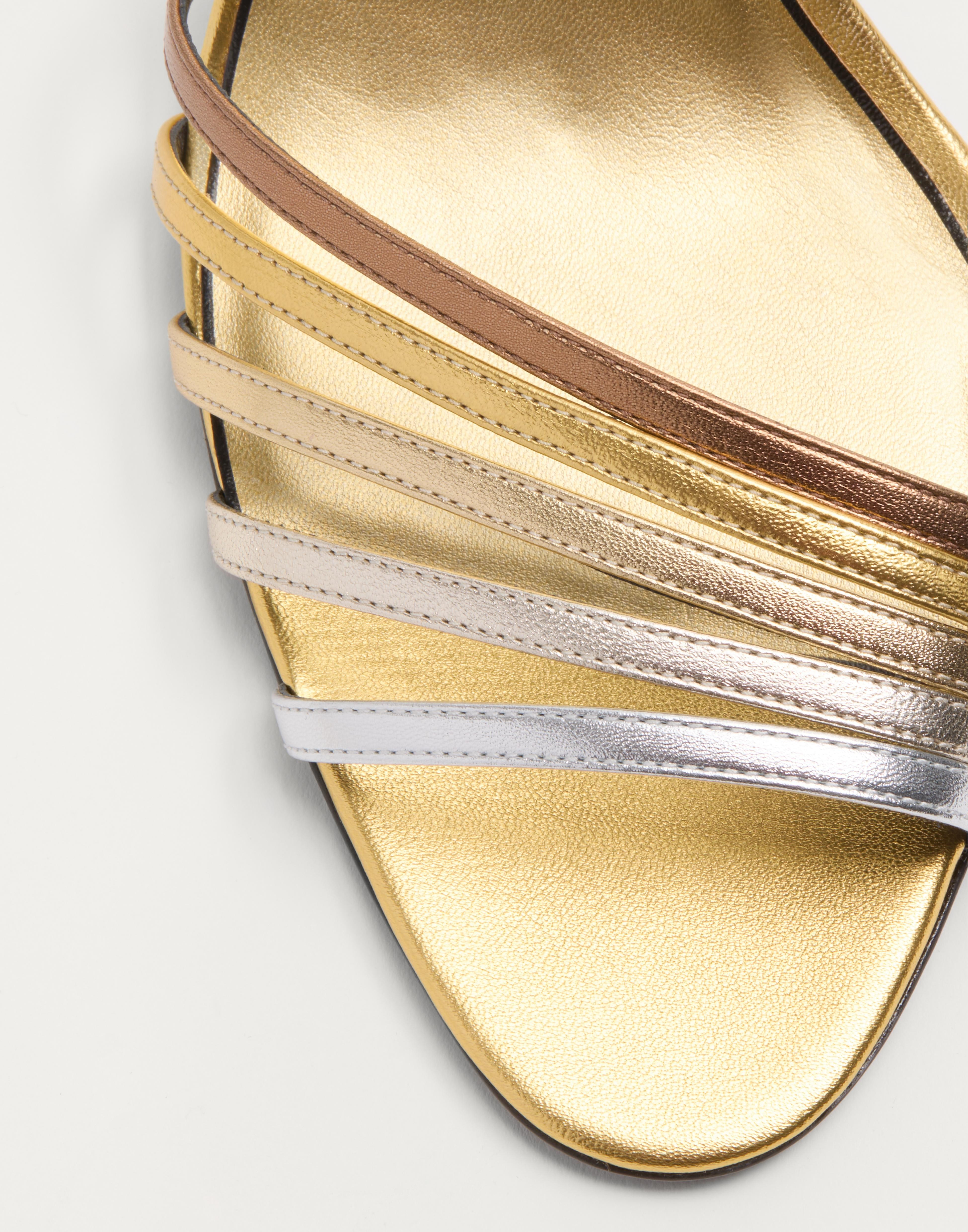 LADYCRUSH SANDAL IN LAMINATED NAPPA WITH CRYSTALS 85MM - 7