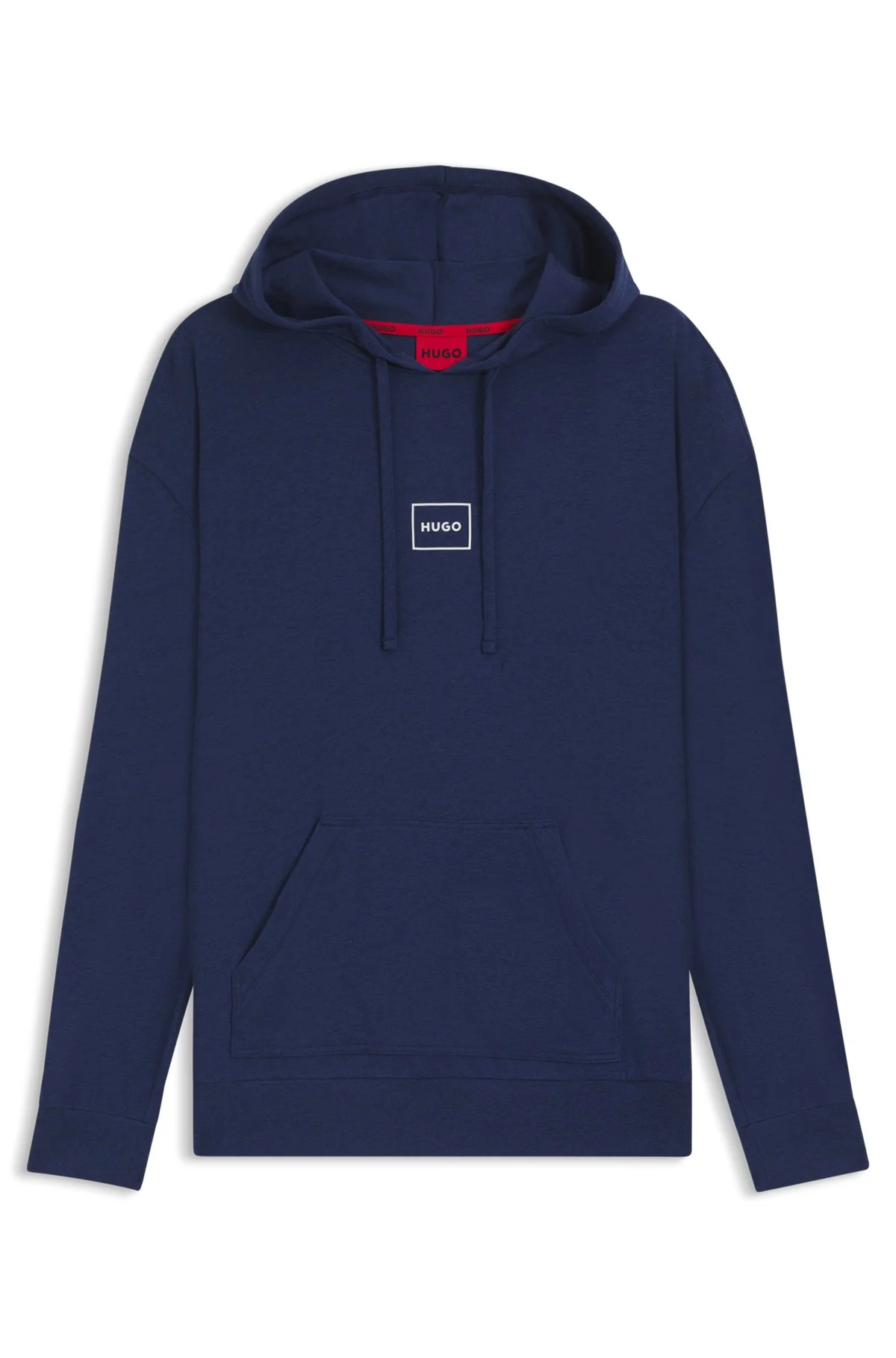 STRETCH-COTTON HOODIE WITH LOGO PRINT - 1