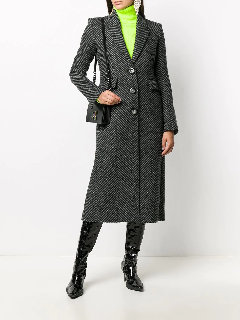 single-breasted tailored coat - 2