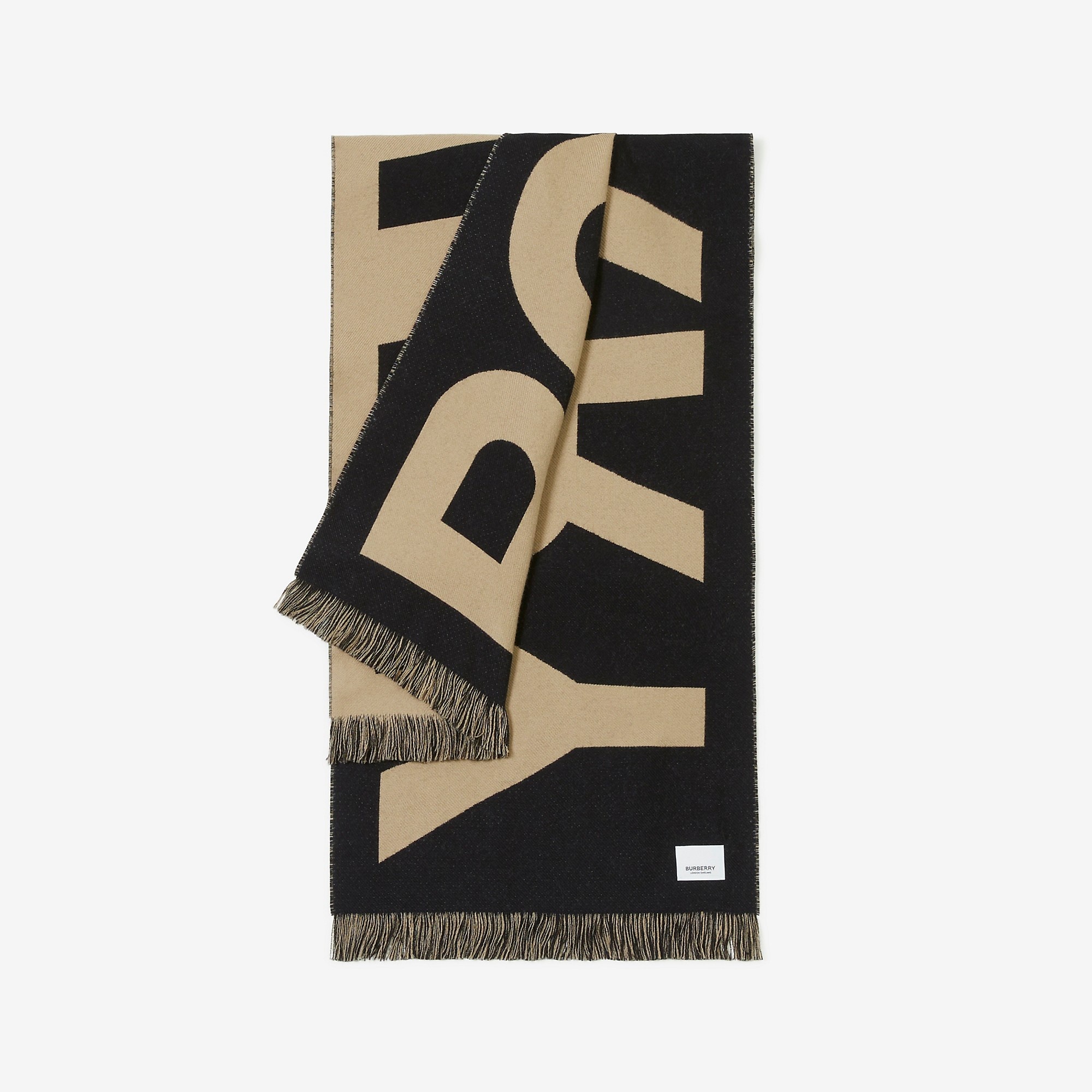 Logo Wool Jacquard Scarf - 7