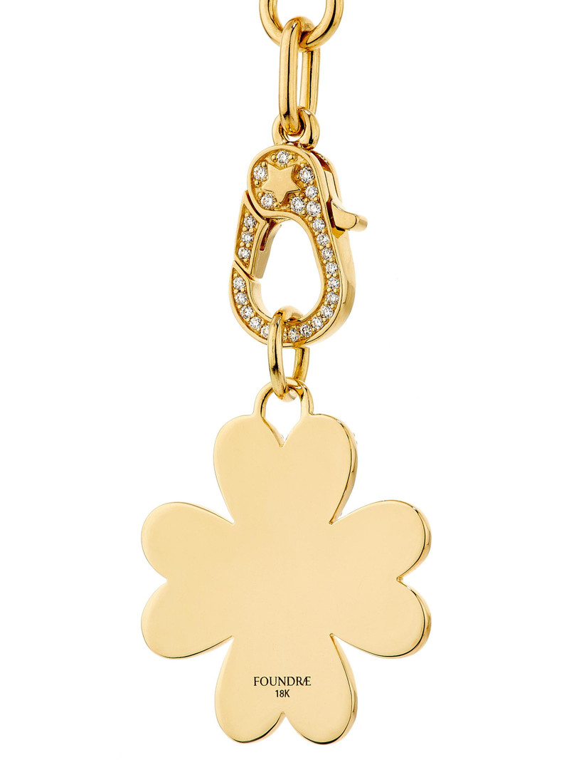 Women's True Love Two-Tone 18K Gold & 0.22 TCW Diamond Clover Charm Bracelet - Yellow Gold 3