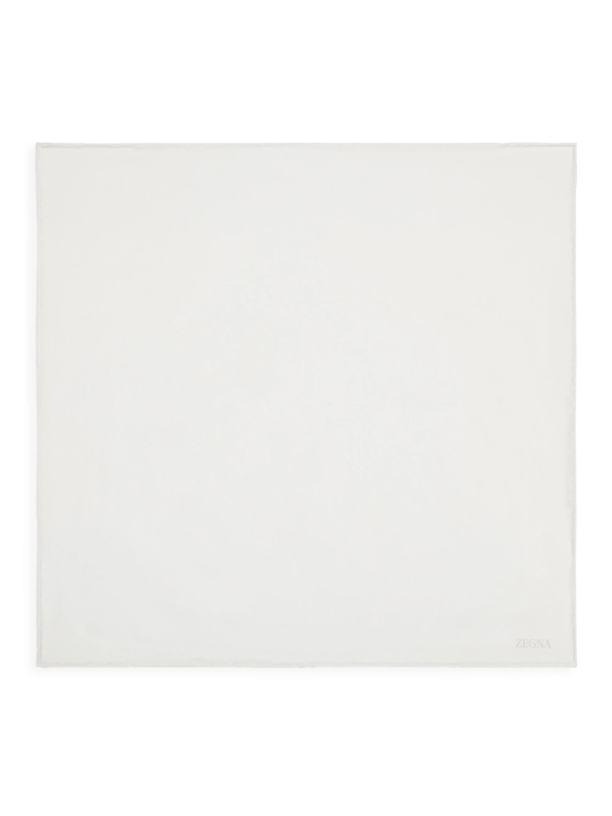 Men's Cotton and Silk Pocket Square - White - 1