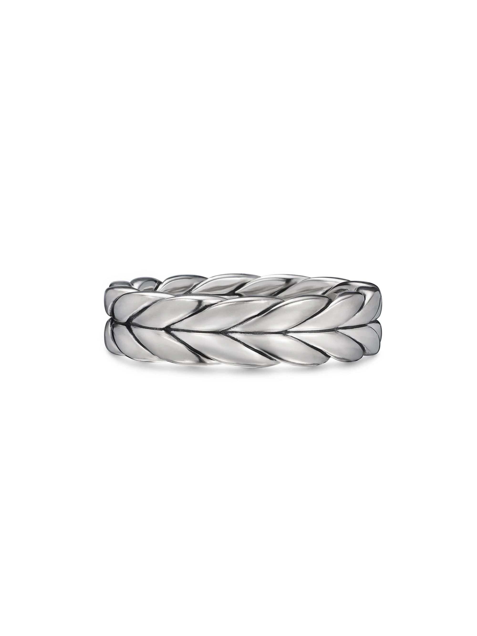 Men's Chevron Band Ring in Sterling Silver, 6mm - Sterling Silver - 1